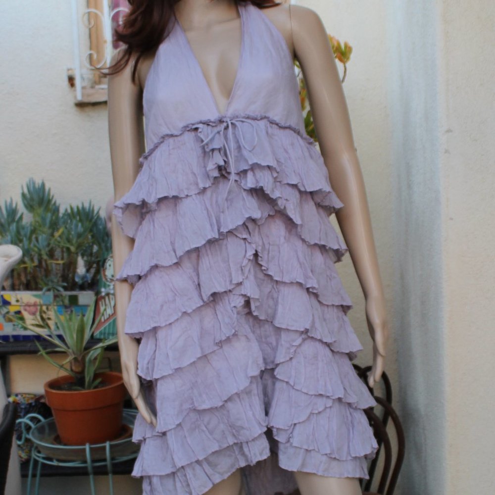 Elizabeth and James Lavender Backless Dress